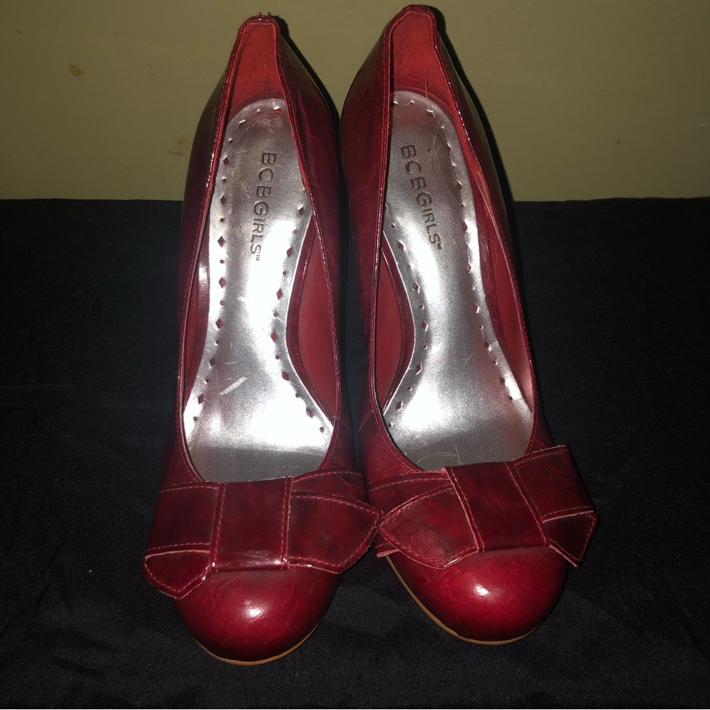 BCBG girls red wedges. Size 7 1/2.